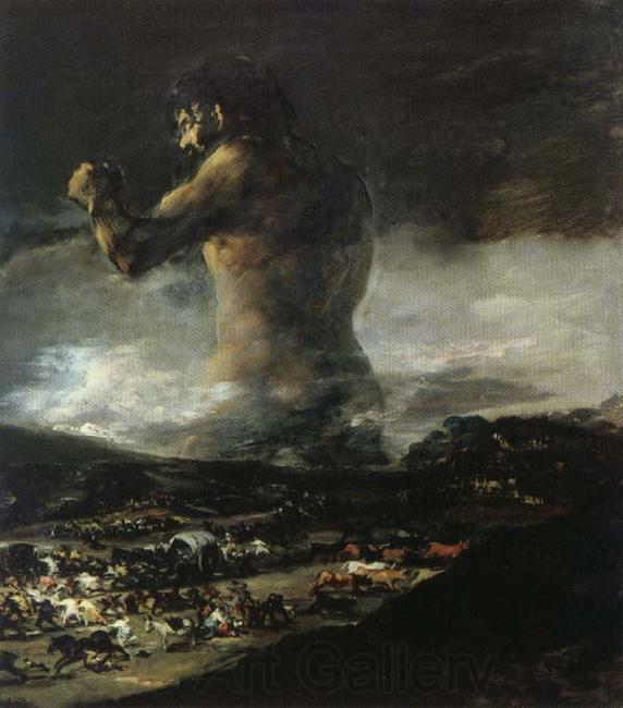 Francisco Goya The Colossus or Panic Norge oil painting art
